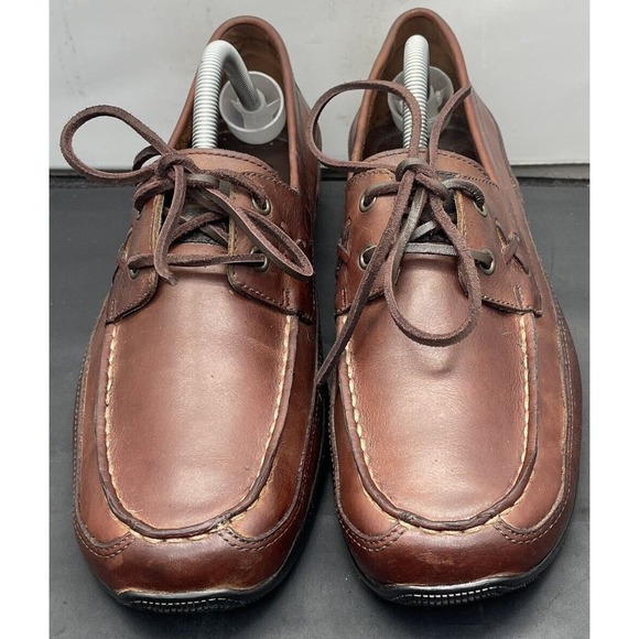 Chaps Polo RL Merc Brown Leather Deck Shoes Mens 9.5 Light Use Fast Shipping main image 11